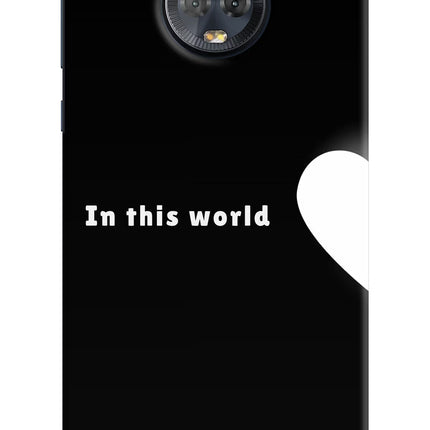This World Moto G6 Hard Case Back Cover by Casekaro