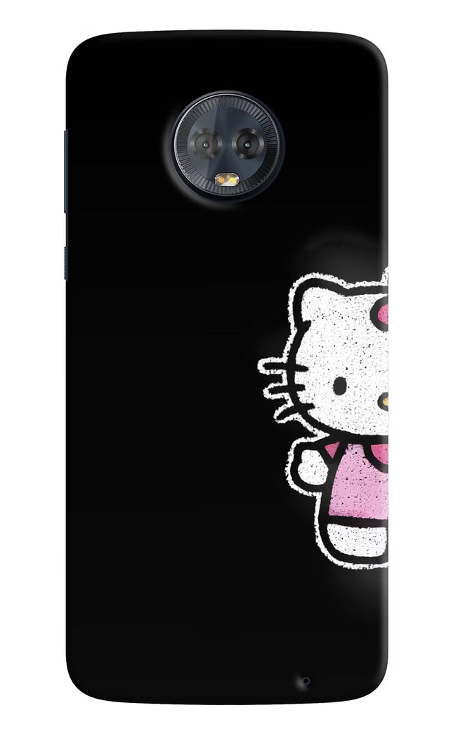 Kitty Charm Moto G6 Hard Case Back Cover by Casekaro