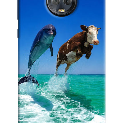 Dolphin vs Cow Moto G6 Hard Case Back Cover by Casekaro