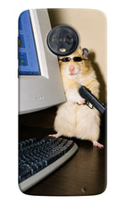 Hacker Hamster Moto G6 Hard Case Back Cover by Casekaro