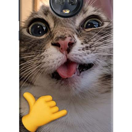 Silly Cat Call Moto G6 Hard Case Back Cover by Casekaro