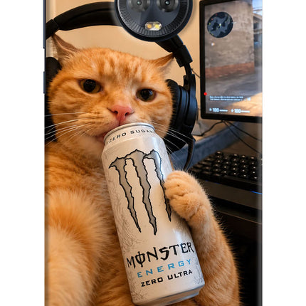 Gamer Cat Energy Moto G6 Hard Case Back Cover by Casekaro