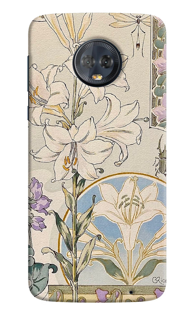 White Lily Moto G6 Hard Case Back Cover by Casekaro