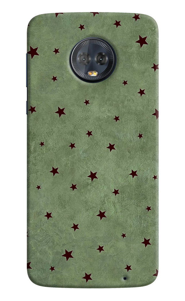 Green Stars Moto G6 Hard Case Back Cover by Casekaro