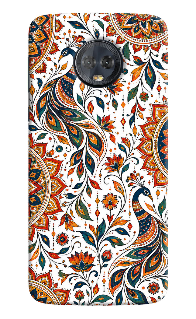 White Mayura Moto G6 Hard Case Back Cover by Casekaro