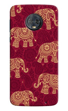 Maroon Elephant Moto G6 Hard Case Back Cover by Casekaro