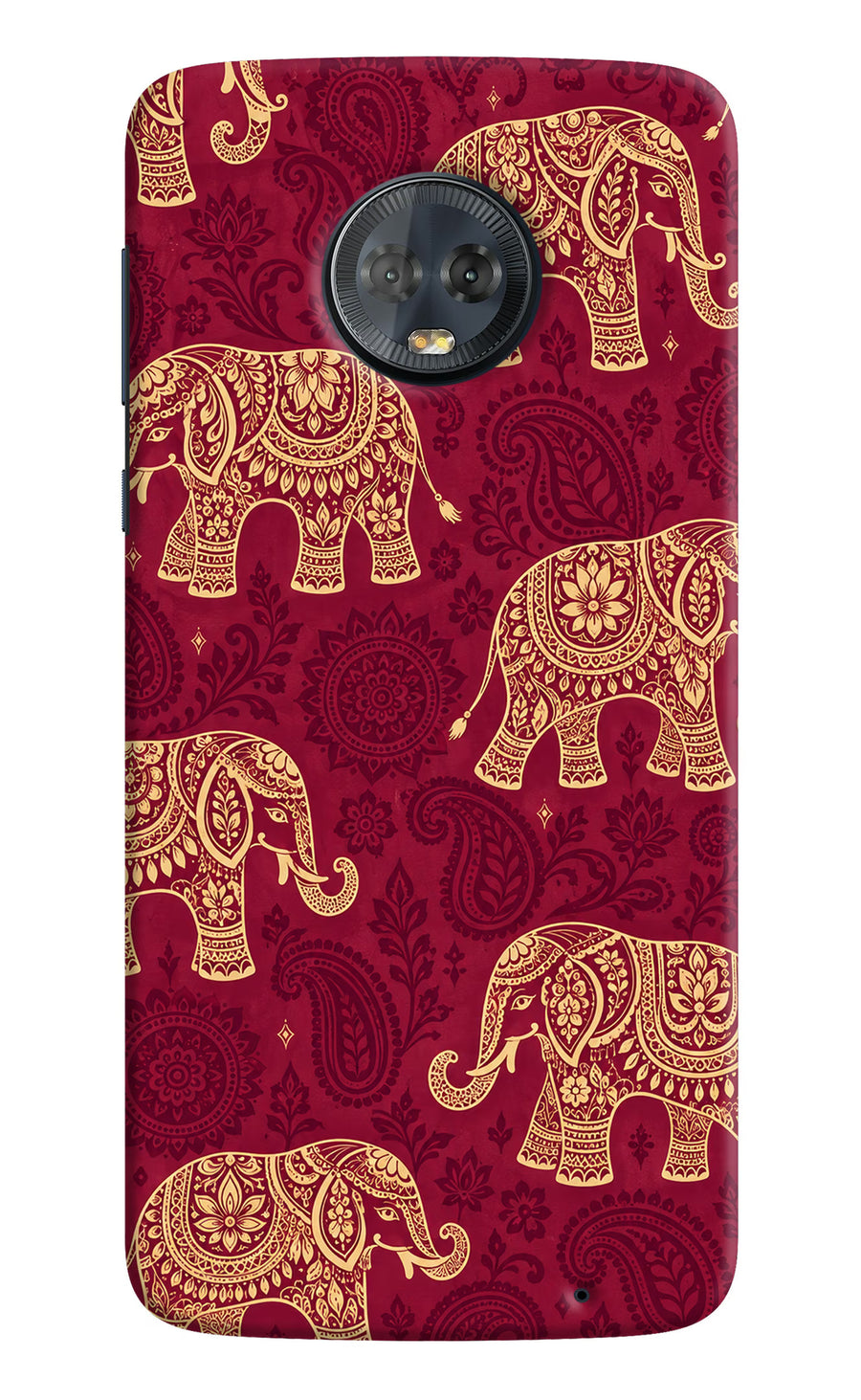 Maroon Elephant Moto G6 Back Cover, Hard case