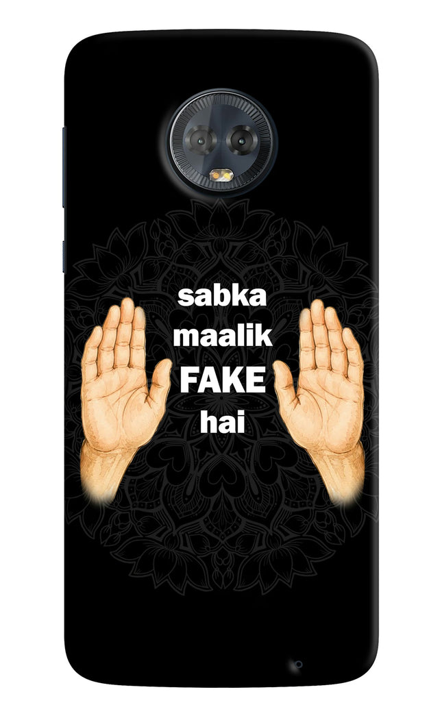 Sabka Malik Fake Moto G6 Hard Case Back Cover by Casekaro