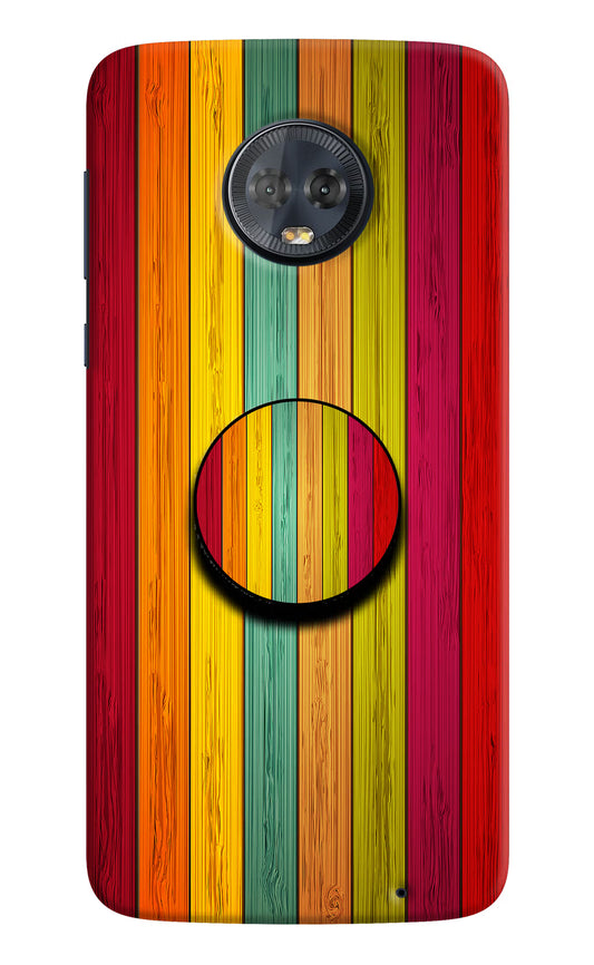 Multicolor Wooden Moto G6 Pop Case by Casekaro