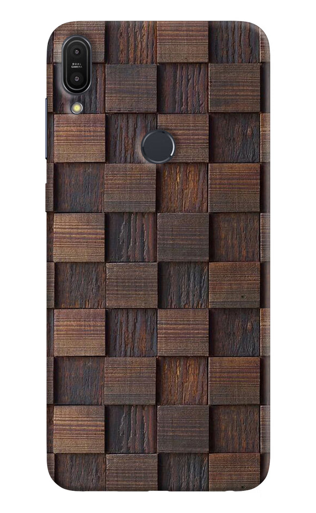 Wooden Cube Design Asus Zenfone Max Pro M1 Hard Case Back Cover by Casekaro