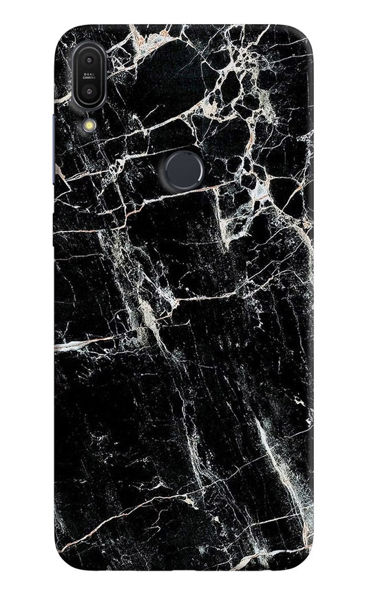 Black Marble Texture Asus Zenfone Max Pro M1 Hard Case Back Cover by Casekaro