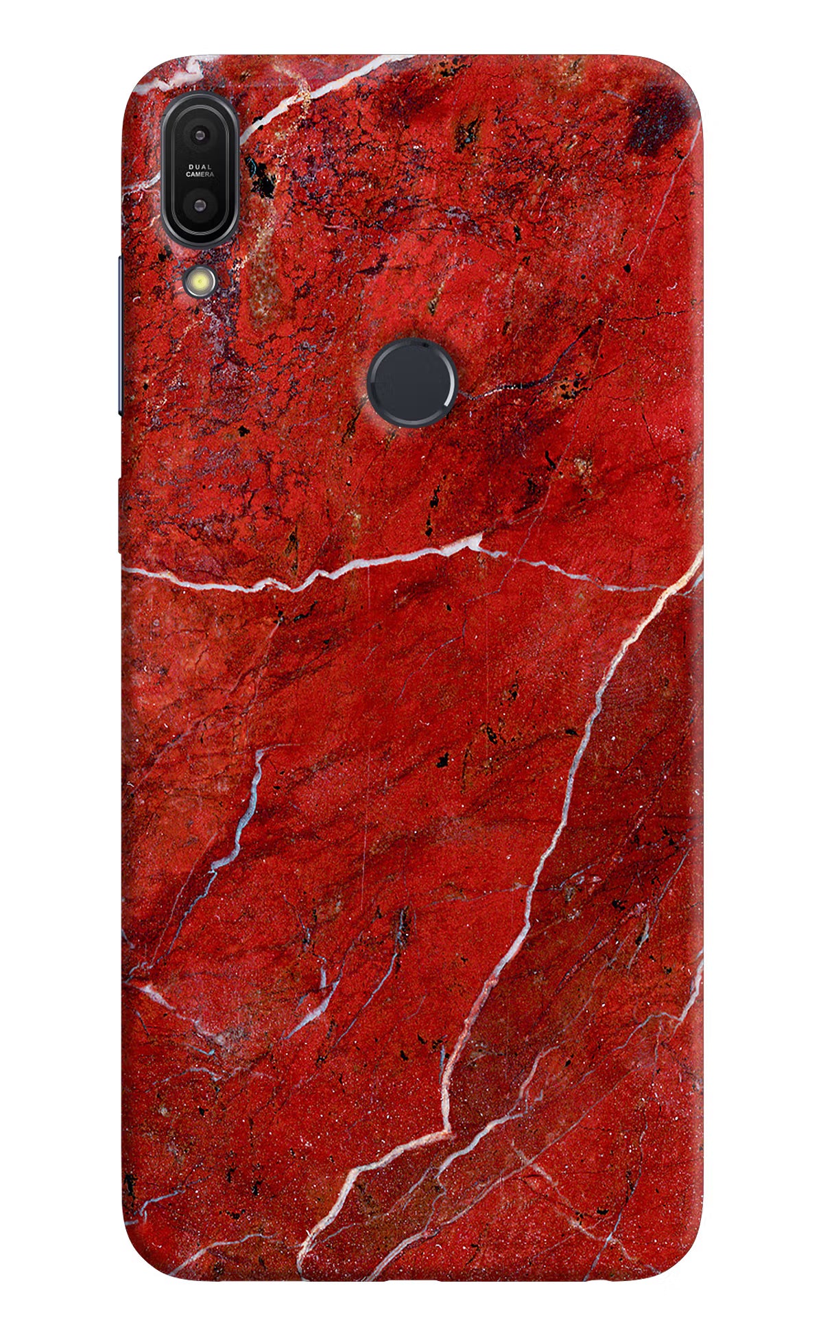 Red Marble Design Asus Zenfone Max Pro M1 Hard Case Back Cover by Casekaro