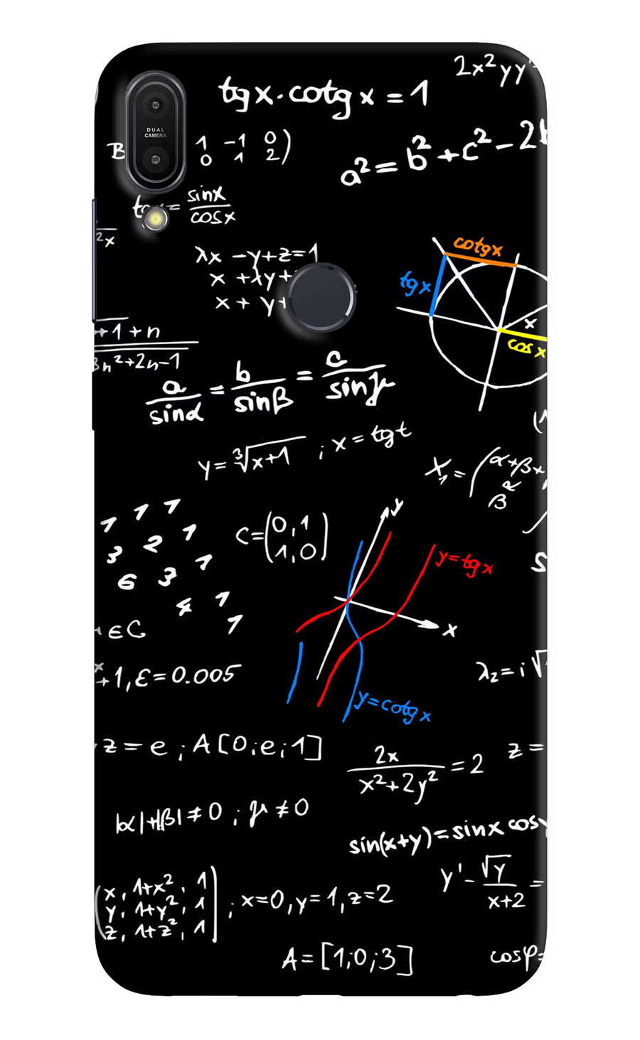 Mathematics Formula Asus Zenfone Max Pro M1 Back Cover, Hard case