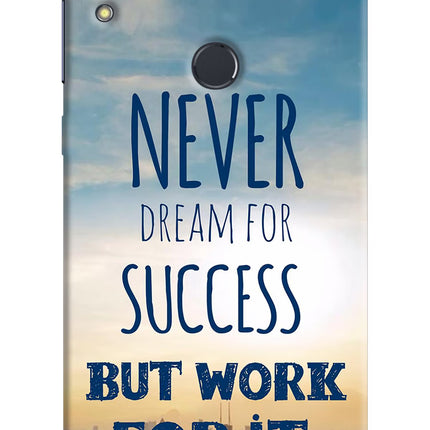 Never Dream For Success But Work For It Asus Zenfone Max Pro M1 Hard Case Back Cover by Casekaro
