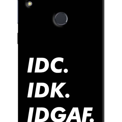 Idc Idk Idgaf Asus Zenfone Max Pro M1 Hard Case Back Cover by Casekaro