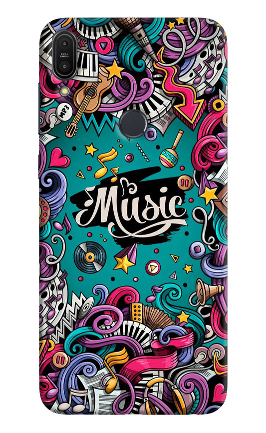 Music Graffiti Asus Zenfone Max Pro M1 Hard Case Back Cover by Casekaro