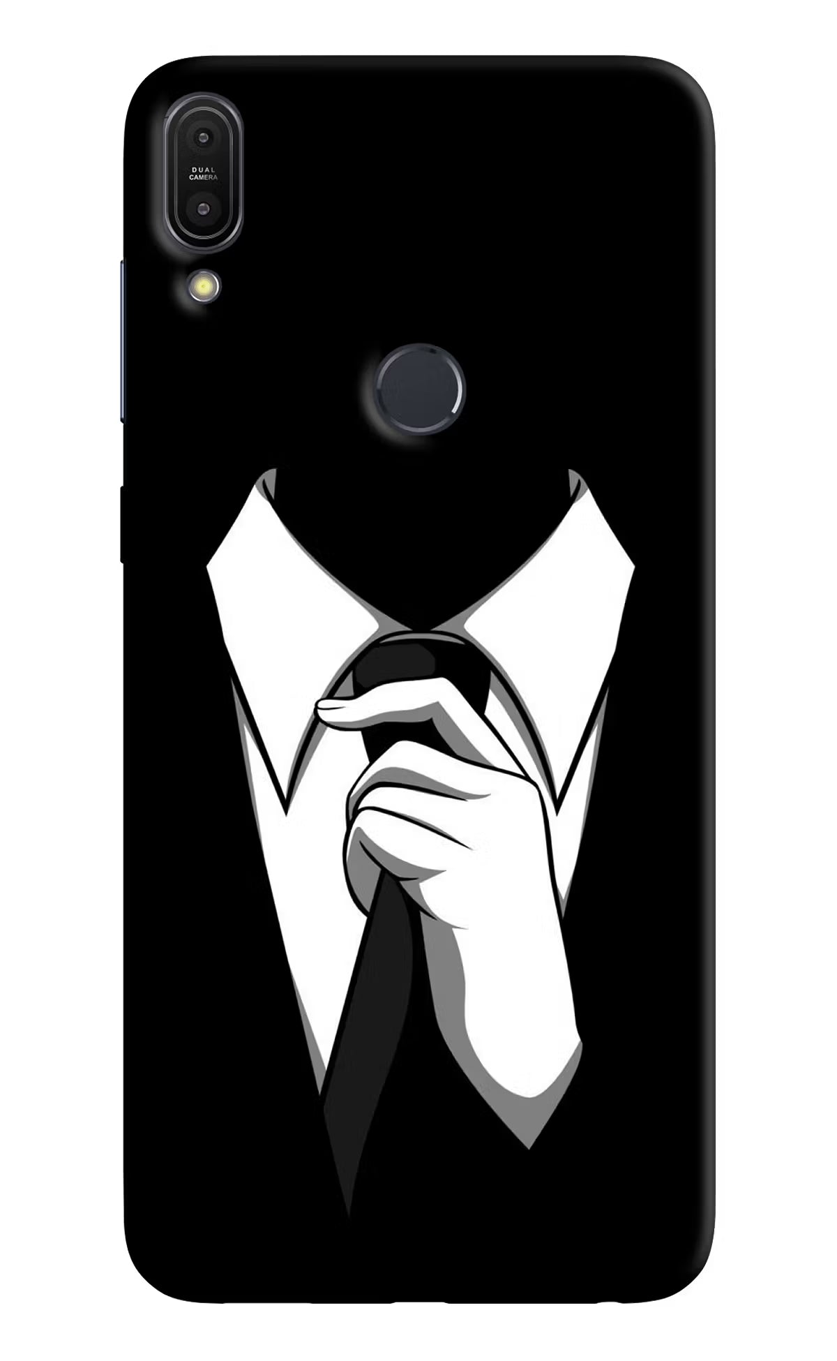 Black Tie Asus Zenfone Max Pro M1 Hard Case Back Cover by Casekaro