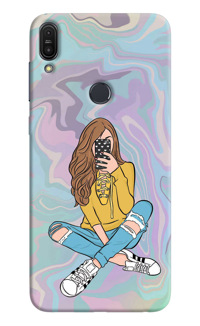 Selfie Girl Asus Zenfone Max Pro M1 Hard Case Back Cover by Casekaro
