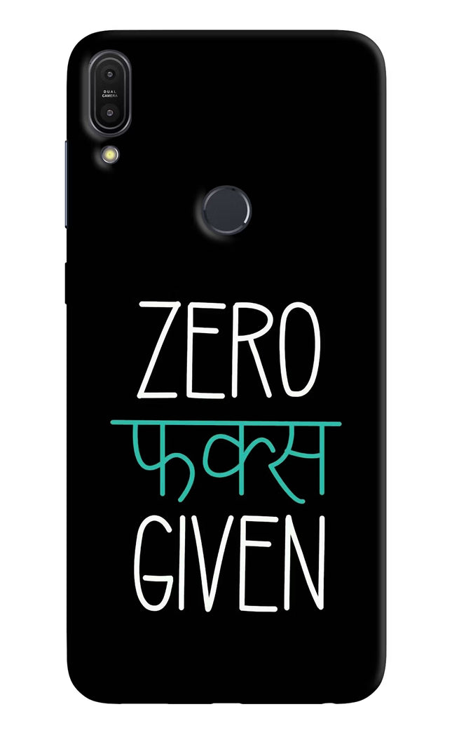 Zero Fucks Given Asus Zenfone Max Pro M1 Hard Case Back Cover by Casekaro