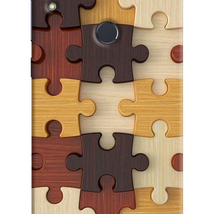 Wooden Puzzle Asus Zenfone Max Pro M1 Hard Case Back Cover by Casekaro