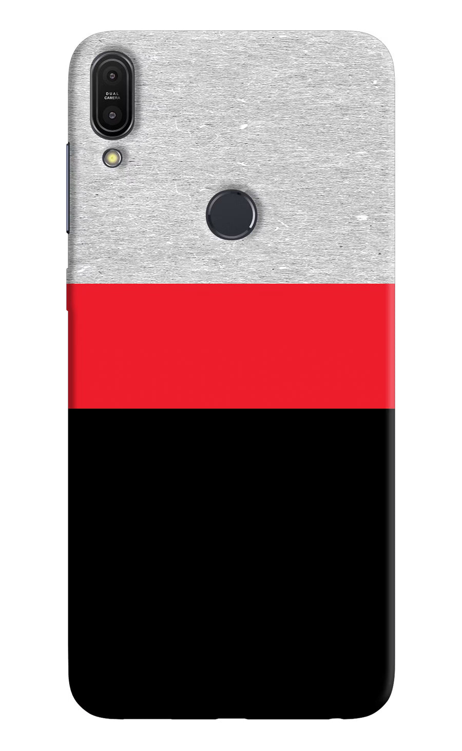 Tri Color Pattern Asus Zenfone Max Pro M1 Back Cover, Hard case