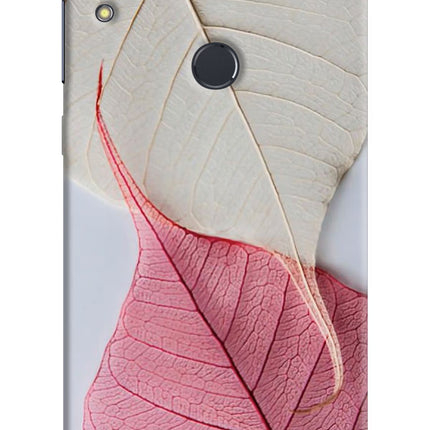 White Pink Leaf Asus Zenfone Max Pro M1 Hard Case Back Cover by Casekaro