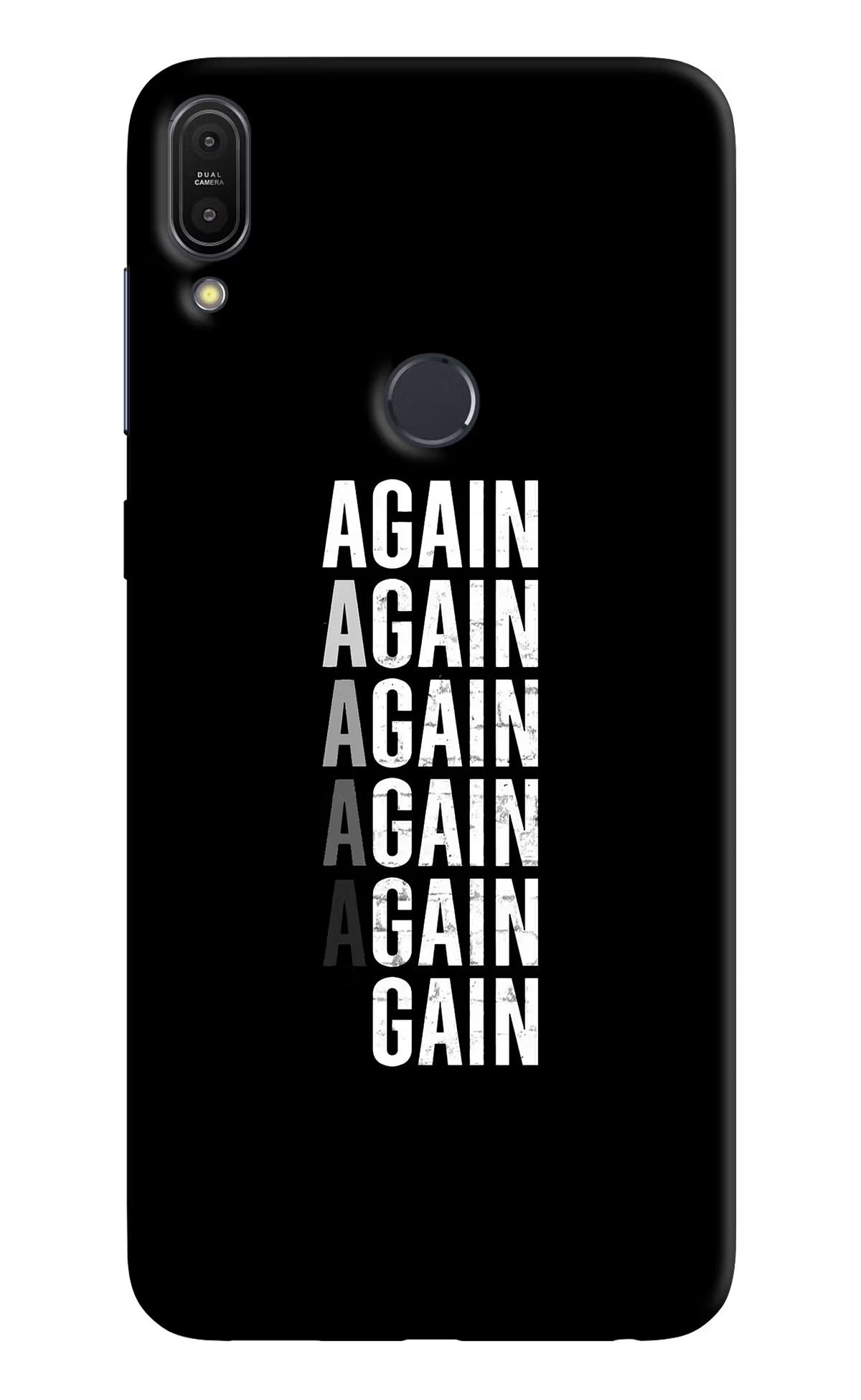 Again Again Gain Asus Zenfone Max Pro M1 Hard Case Back Cover by Casekaro