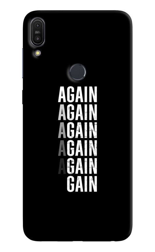 Again Again Gain Asus Zenfone Max Pro M1 Hard Case Back Cover by Casekaro