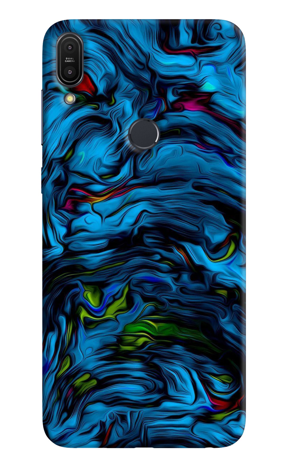 Dark Blue Abstract Asus Zenfone Max Pro M1 Back Cover