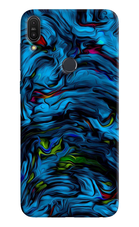 Dark Blue Abstract Asus Zenfone Max Pro M1 Hard Case Back Cover by Casekaro