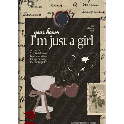 I am just a girl Asus Zenfone Max Pro M1 Hard Case Back Cover by Casekaro