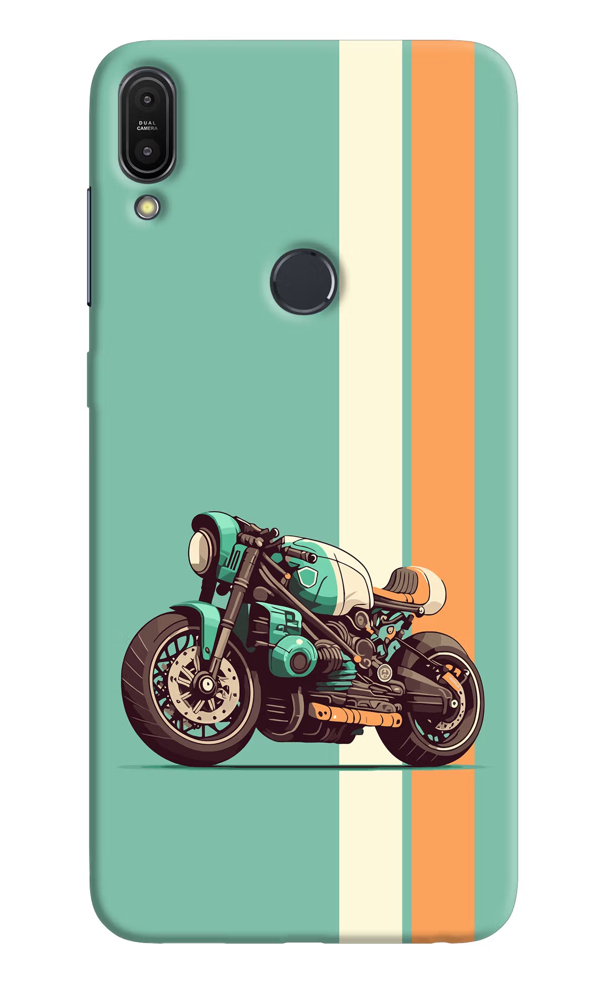 Striped Moto Drift Asus Zenfone Max Pro M1 Hard Case Back Cover by Casekaro