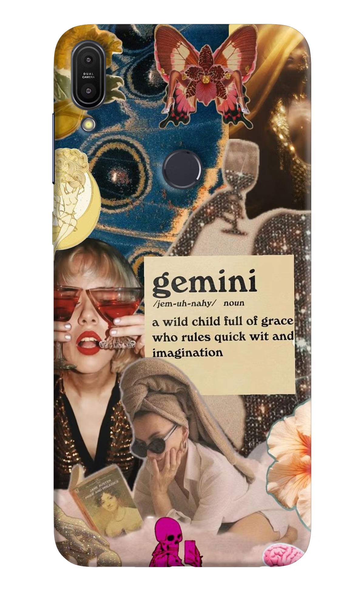 Gemini Zodiac Asus Zenfone Max Pro M1 Hard Case Back Cover by Casekaro