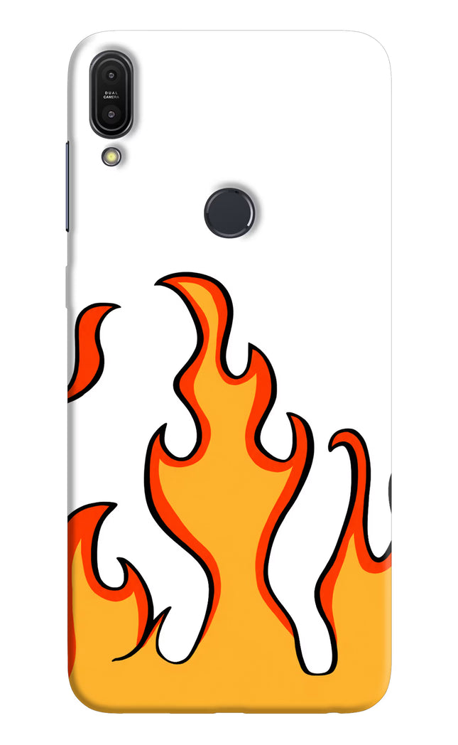 Fired Up – White Asus Zenfone Max Pro M1 Hard Case Back Cover by Casekaro