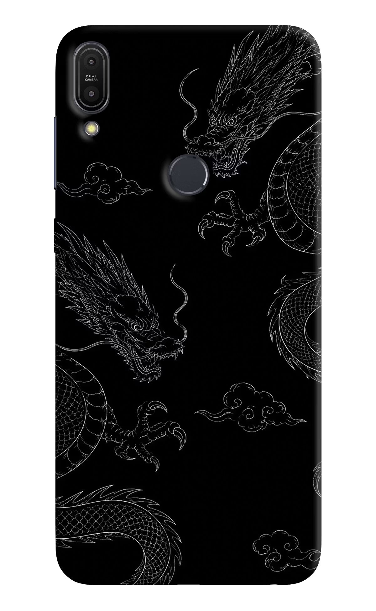 Twin Dragons Asus Zenfone Max Pro M1 Hard Case Back Cover by Casekaro