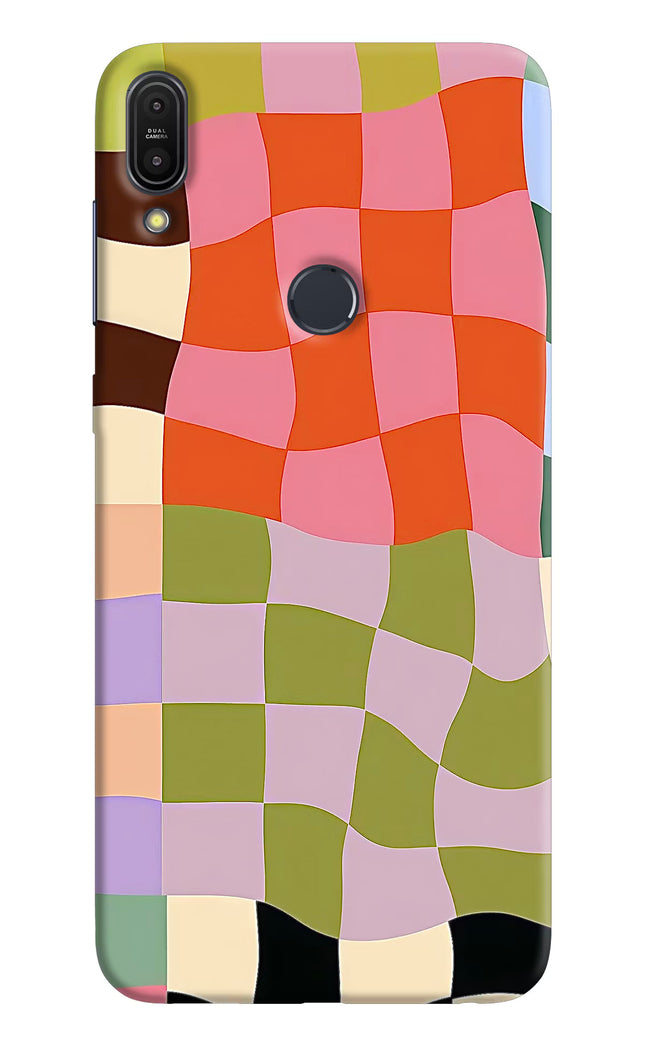 Wavy Grid Asus Zenfone Max Pro M1 Hard Case Back Cover by Casekaro