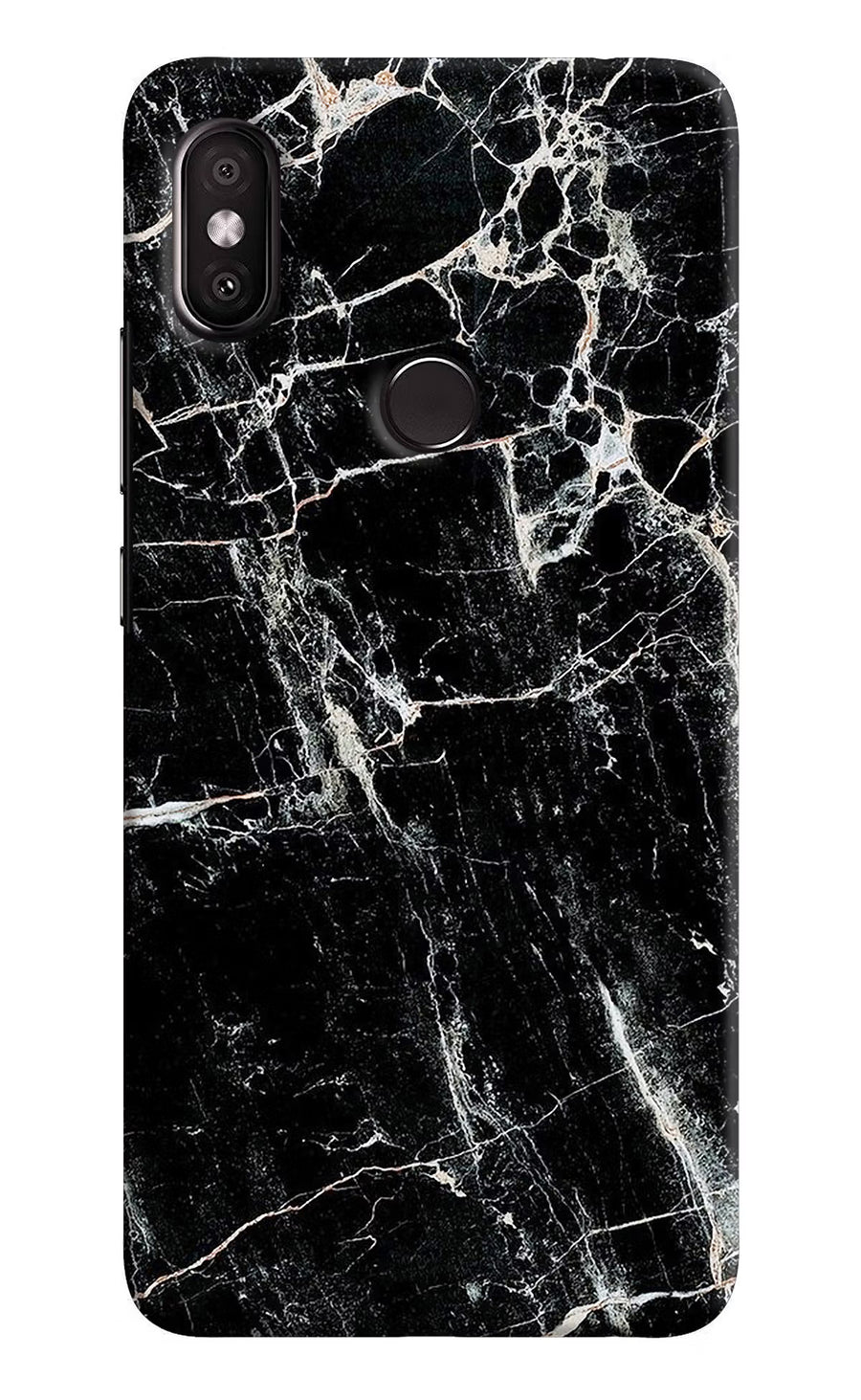 Black Marble Texture Redmi Y2 Back Cover, Hard case