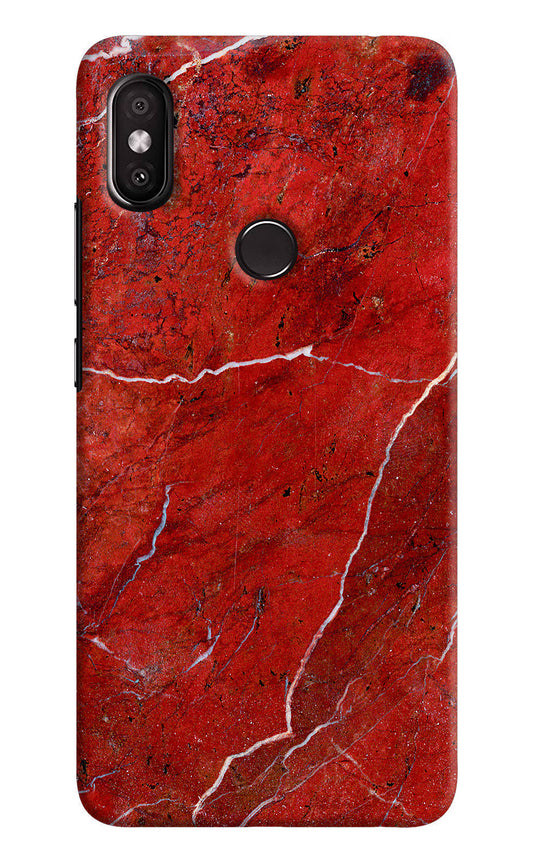 Red Marble Design Redmi Y2 Hard Case Back Cover by Casekaro
