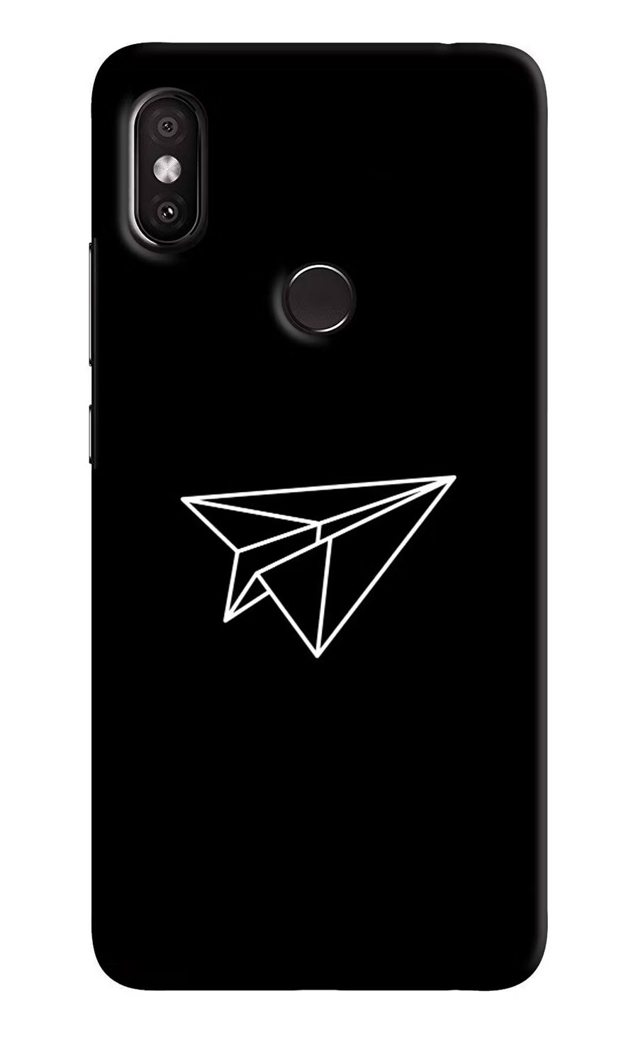 Paper Plane White Redmi Y2 Back Cover, Hard case