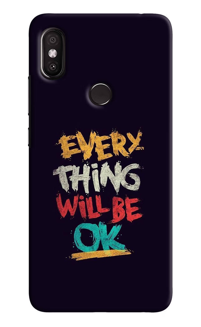 Everything Will Be Ok Redmi Y2 Hard Case Back Cover by Casekaro