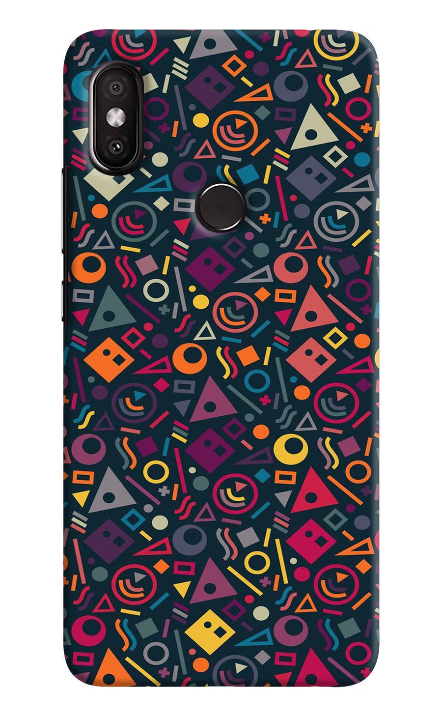 Geometric Abstract Redmi Y2 Back Cover, Hard case