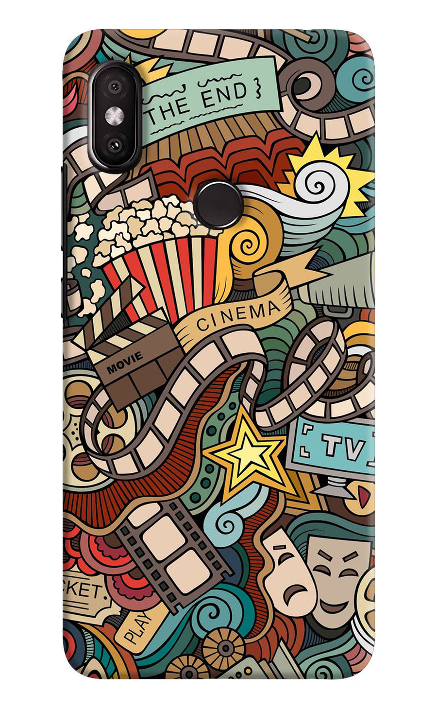 Cinema Abstract Redmi Y2 Back Cover, Hard case