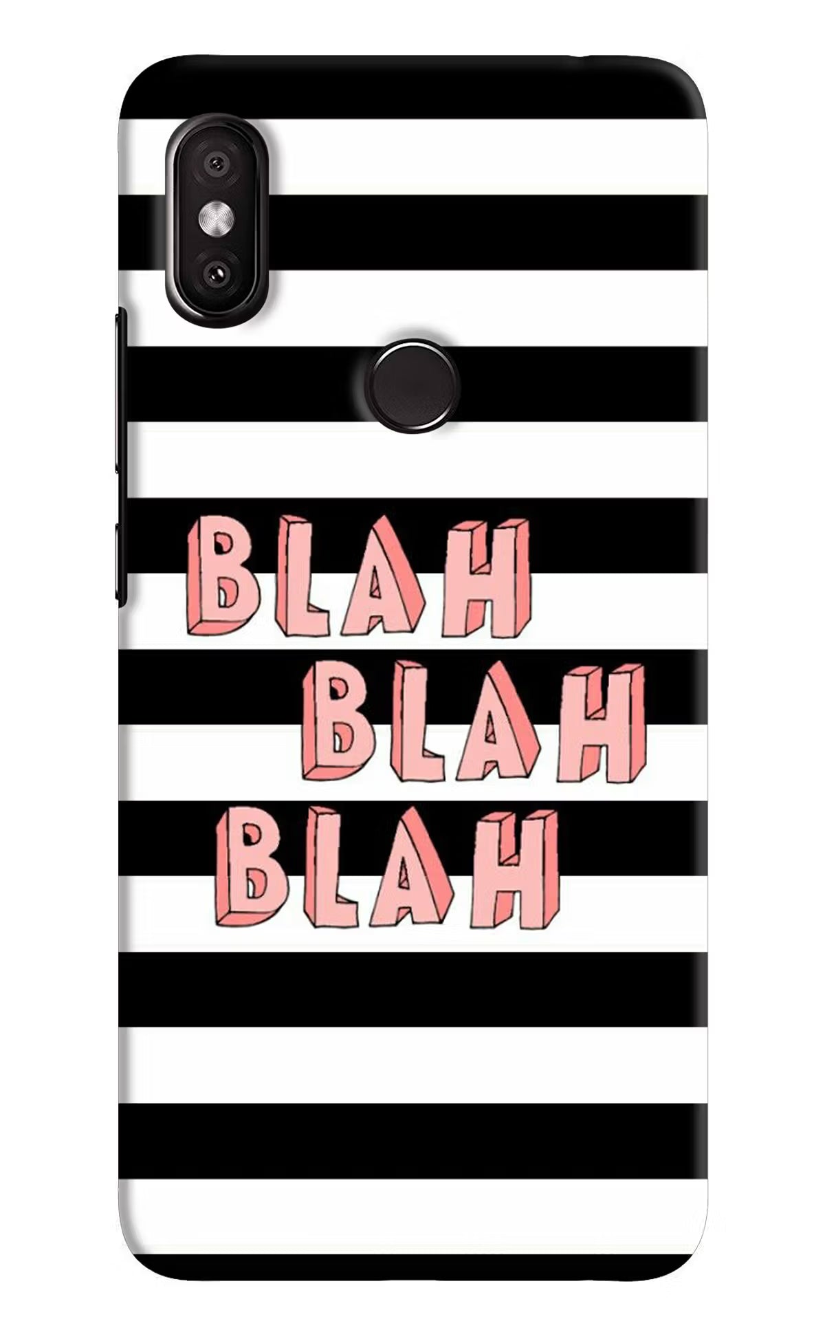 Blah Blah Blah Redmi Y2 Hard Case Back Cover by Casekaro