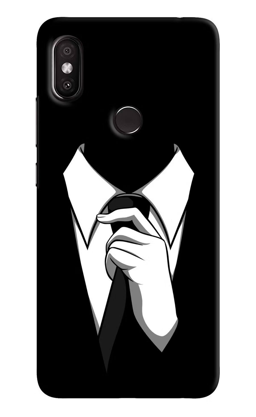 Black Tie Redmi Y2 Back Cover, Hard case