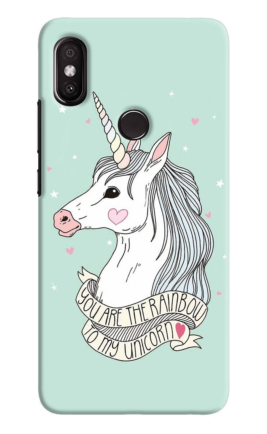 Unicorn Wallpaper Redmi Y2 Back Cover, Hard case