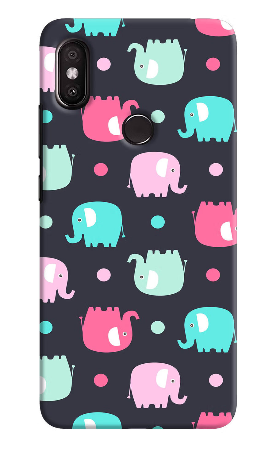 Elephants Redmi Y2 Back Cover, Hard case