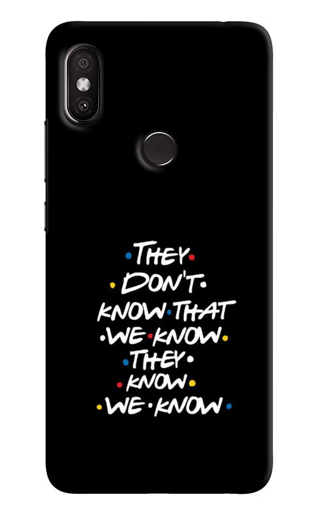 FRIENDS Dialogue Redmi Y2 Hard Case Back Cover by Casekaro