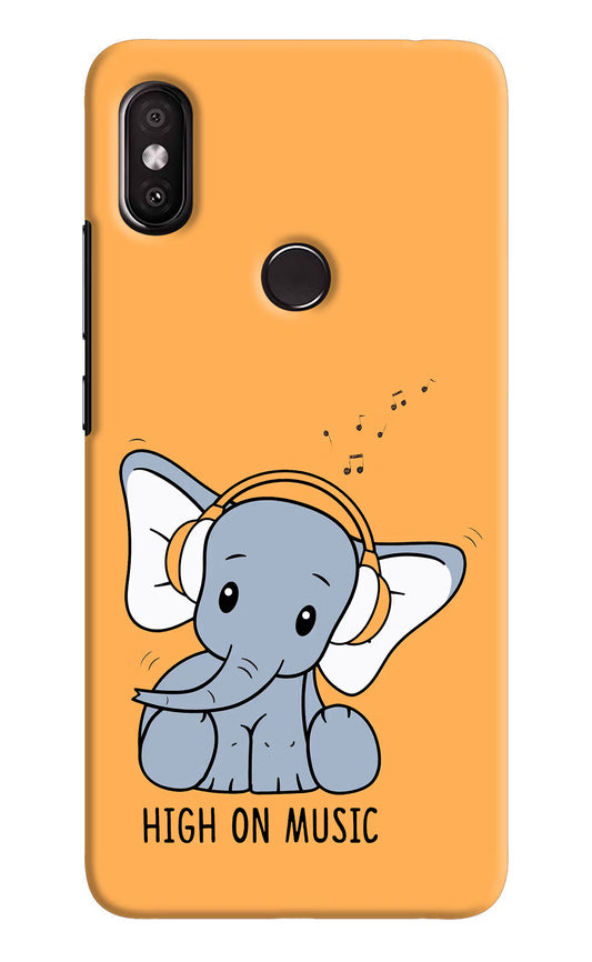 High On Music Redmi Y2 Hard Case Back Cover by Casekaro