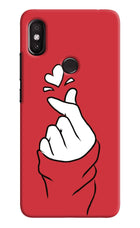 Korean Love Sign Redmi Y2 Hard Case Back Cover by Casekaro