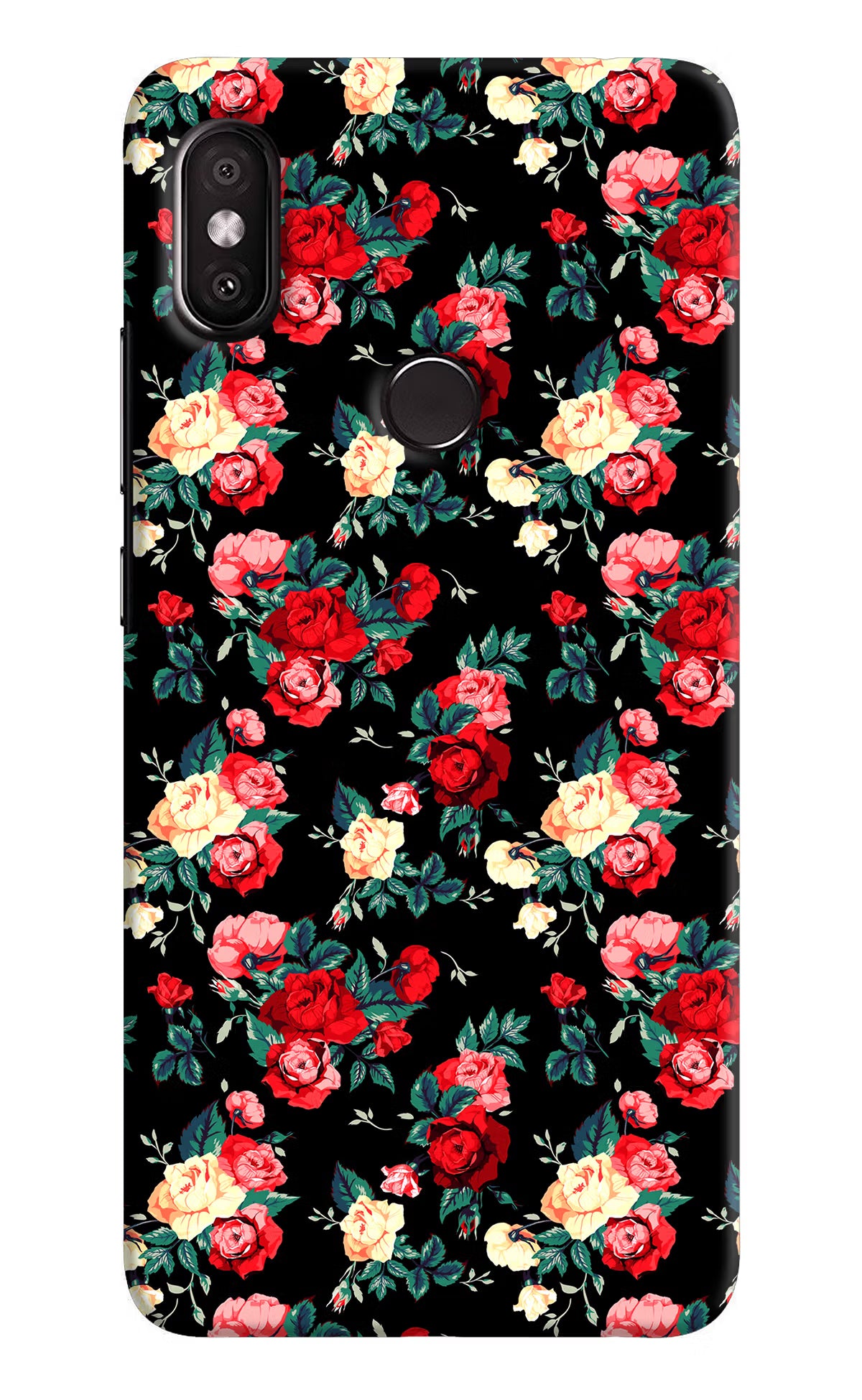 Rose Pattern Redmi Y2 Hard Case Back Cover by Casekaro
